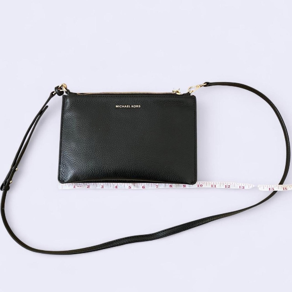 Michael Kors Black Crossbody Bag with Gold Accents